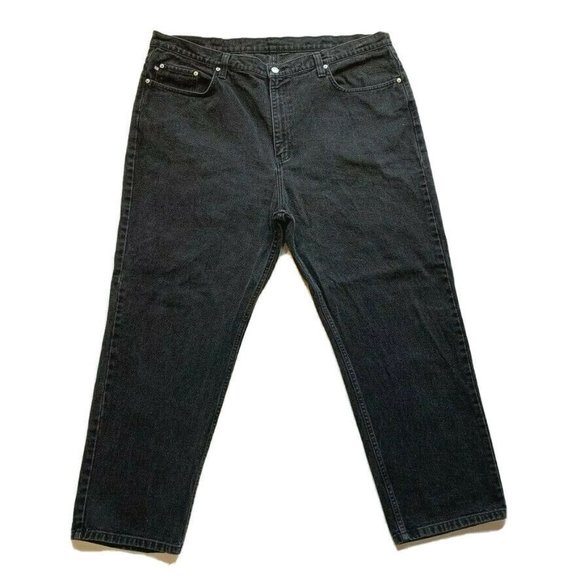 Vintage Polo Ralph Lauren RL Jean Big Jeans Mens 42x30 Banner Relaxed Black NEW - Picture 2 of 12